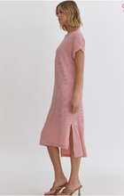 Load image into Gallery viewer, Dusty Pink Ribbed Midi Dress - Regular and Plus Size