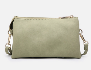 Riley Monogrammable Three Compartment Crossbody / Wristlet - Available in 21 Colors!