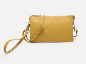 Riley Monogrammable Three Compartment Crossbody / Wristlet - Available in 21 Colors!
