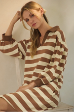 Load image into Gallery viewer, Striped Ottoman Dress - Olive - Plus Size