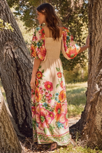 Load image into Gallery viewer, Floral Border Printed Maxi Dress - Ecru Multi