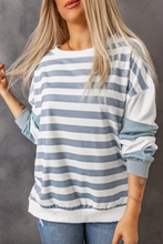 Load image into Gallery viewer, Elina Striped Pullover Sweatshirt - Regular &amp; Plus Sizes