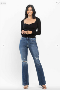 Mid Rise Bootcut Jeans - Plus Size - ONLY 1 LEFT! SIZE 24W