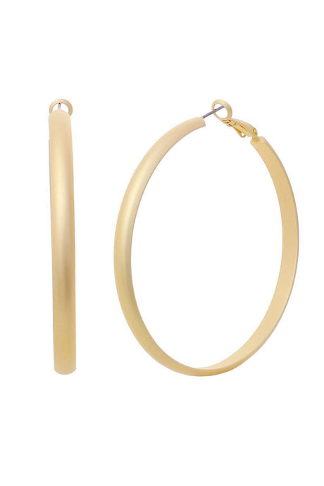 Matte Gold Hoop Earrings