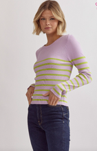 Load image into Gallery viewer, Ribbed Long Sleeve Top - Lilac