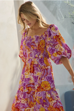 Load image into Gallery viewer, Dahlia Garden - Printed Maxi Dress - Plus Size