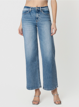 Load image into Gallery viewer, High Rise Medium Wash Full Length Wide Leg Jeans