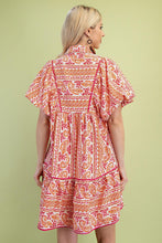 Load image into Gallery viewer, Mixed Paisley Print Dress - Pink Mix
