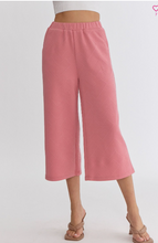 Load image into Gallery viewer, Textured Wide Leg Pants - Coral Pink - Regular &amp; Plus Sizes