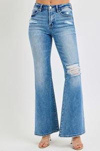 Mid Rise Tummy Control Flare Jeans - Plus Size