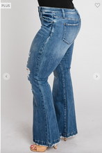 Load image into Gallery viewer, Mid Rise Stretch Flare with Trouser Hem - Plus Size