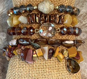 Zambia Bracelet Set - Mustard