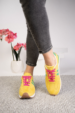 Load image into Gallery viewer, Kickoff Sneakers - Yellow Green Combo - by Corkys