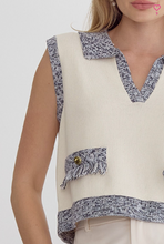 Load image into Gallery viewer, Cream Cropped Sleeveless Top