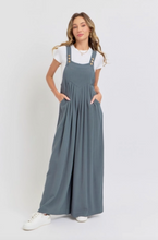 Load image into Gallery viewer, Slate Grey - Wide Leg Overalls - Regular &amp; Plus Sizes