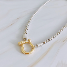 Load image into Gallery viewer, Luxe Pendant Box Chain Necklace - Available in Gold and Two-Toned Silver/Gold