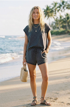 Load image into Gallery viewer, Polka Dot Short Sleeve Top and Shorts Set - Charcoal Gray