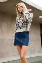 Load image into Gallery viewer, Leopard Print Knit Sweater