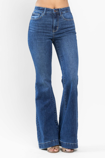 Judy Blue High Waist Wide Hem Flare Jeans