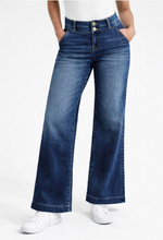 Load image into Gallery viewer, PETITE Slim Wide Leg Jean with Double Stacked Waistband