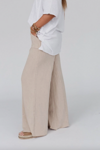 New Taupe - Relaxing Robin Wide Leg Pant