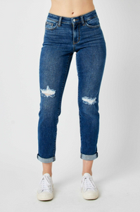 Judy Blue Mid Rise Destroyed Slim Fit Jeans