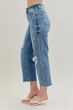 Load image into Gallery viewer, Judy Blue High Waist Wide Leg Jeans with Destroy Crop