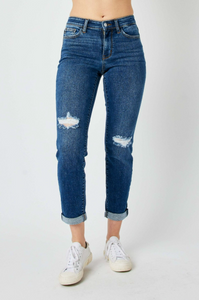 Judy Blue Mid Rise Destroyed Slim Fit Jeans