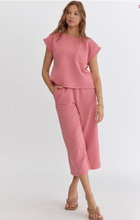 Load image into Gallery viewer, Textured Wide Leg Pants - Coral Pink - Regular &amp; Plus Sizes