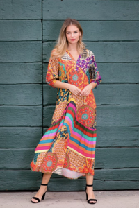 VIntage Boho Mix Maxi Dress