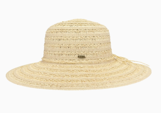 Textured Wide Brim Sun Hat
