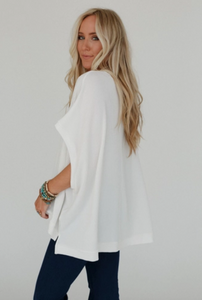 Moon Glow Texture Knit Top - Off White