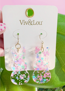 Pink Confetti Peep Earrings
