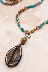 Debbie Necklace - Turquoise/Brown