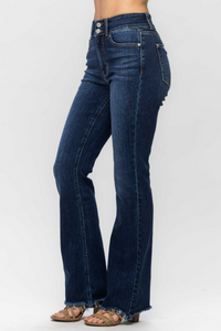 Judy Blue High Waist Vintage Frayed Hem Bootcut Jeans