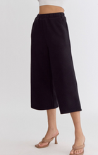 Load image into Gallery viewer, Textured Wide Leg Pants - Black - Regular &amp; Plus Sizes