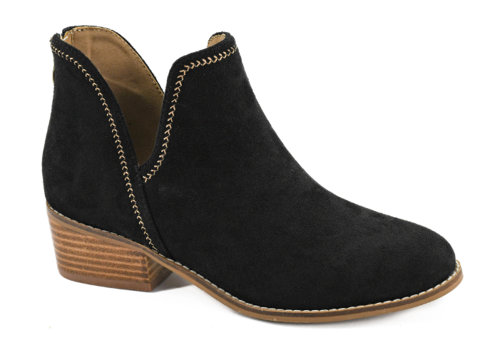 Bluffin - Black Faux Suede Bootie by Corkys