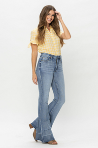 Judy Blue High Waist Tummy Control Release Hem Flare Jeans