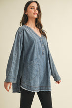 Load image into Gallery viewer, Patch Pocket Denim Top