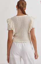 Load image into Gallery viewer, Knit Round Neck Sweater - Off White