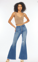 Load image into Gallery viewer, KanCan High Rise Exposed Button Flare Jeans