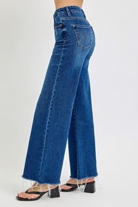 Mid Rise Tummy Control Wide Leg Jeans - Plus Size