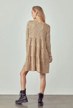 Load image into Gallery viewer, V Neck Animal Print Tiered Babydoll Dress - Plus Size