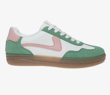 Load image into Gallery viewer, Outwoods Giana Sneakers - Emerald Green &amp; Pink