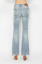 Load image into Gallery viewer, Judy Blue Mid Rise Tummy Control Destroy Flare Jeans