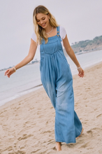 Load image into Gallery viewer, Washed Chambray Overall Jumpsuit - Washed Denim