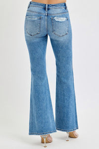 Mid Rise Tummy Control Flare Jeans - Plus Size