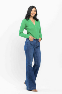 Judy Blue High Waist Wide Hem Flare Jeans