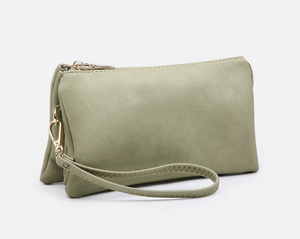 Riley Monogrammable Three Compartment Crossbody / Wristlet - Available in 21 Colors!