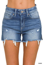 Load image into Gallery viewer, Raw Frayed Hem Cutoff Side Slit Denim Shorts